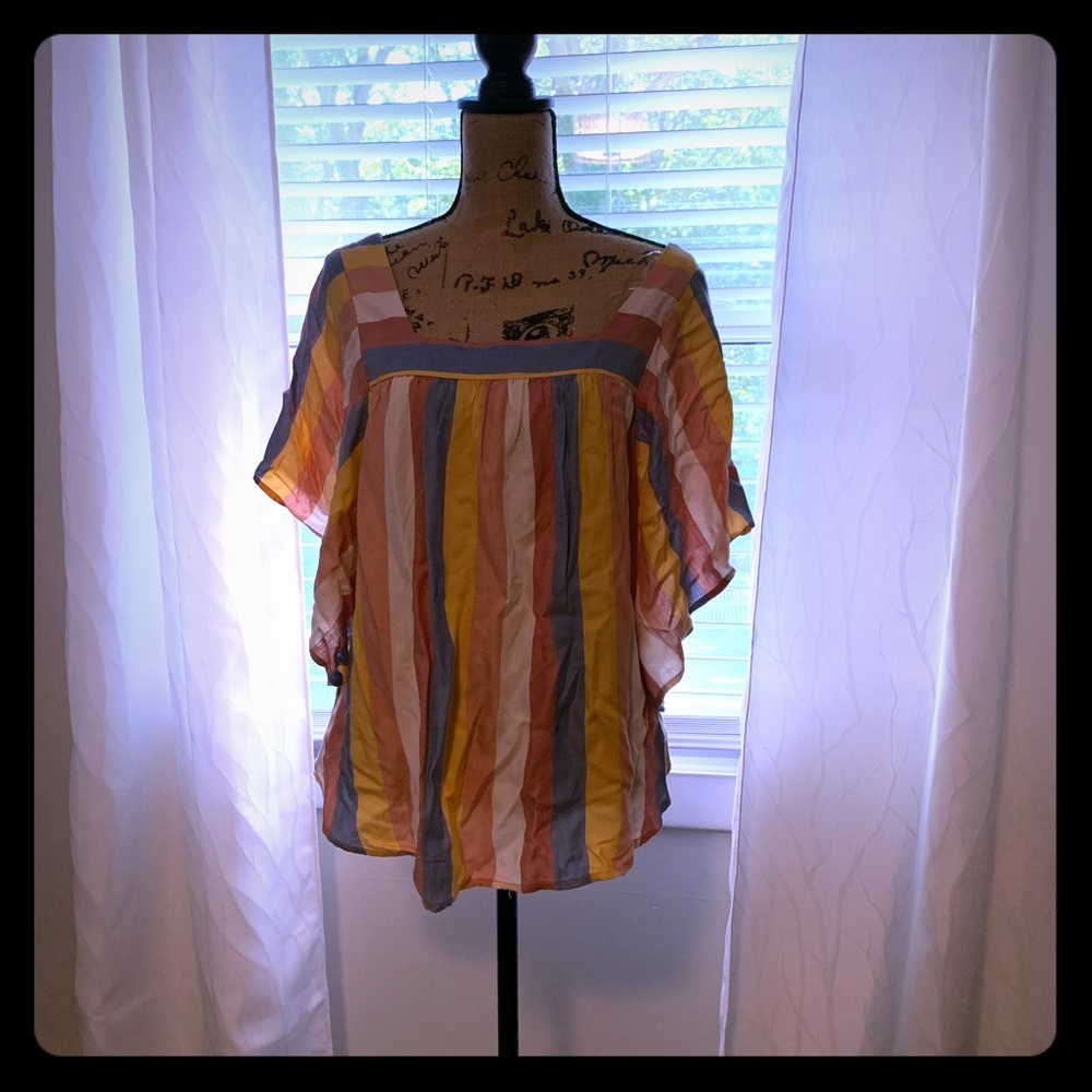 Multi stripe top